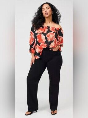 Torrid Bombshell Wide Leg Black Jeans